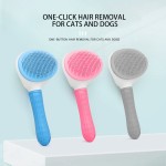 宠物梳供应商-2025新款设计环保塑料猫梳自动宠物毛刷可折叠现货宠物美容狗梳