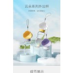 宠物旅行瓶源头工厂-2025新款便携2合1户外宠物喂食器自动塑料狗旅行水瓶带防漏饮水喂食杯