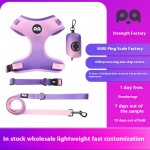 Dog Leash Supplier - Factory Wholesale Luxury Custom Puppy Leash Dog Collar Harness Set Adjustable Polyester