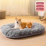 宠物垫供应商-秋冬四季宠物床提花棉绒垫狗猫用加厚保暖透气可拆可洗实心图案