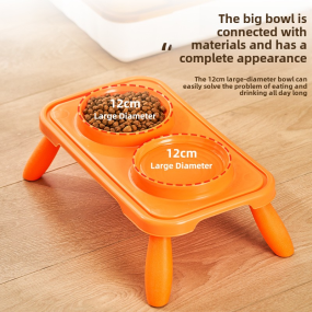 Pet Feeding Bowl Factory - Wholesale All-In-One Eco-Friendly Pet Food Basin Feeding Bowl Double High-Leg