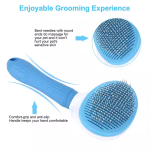 Pet Grooming Brush Manufacturer - New Luxury Foldable Plastic Pet Grooming Brush Easy Self-Cleaning Slicker