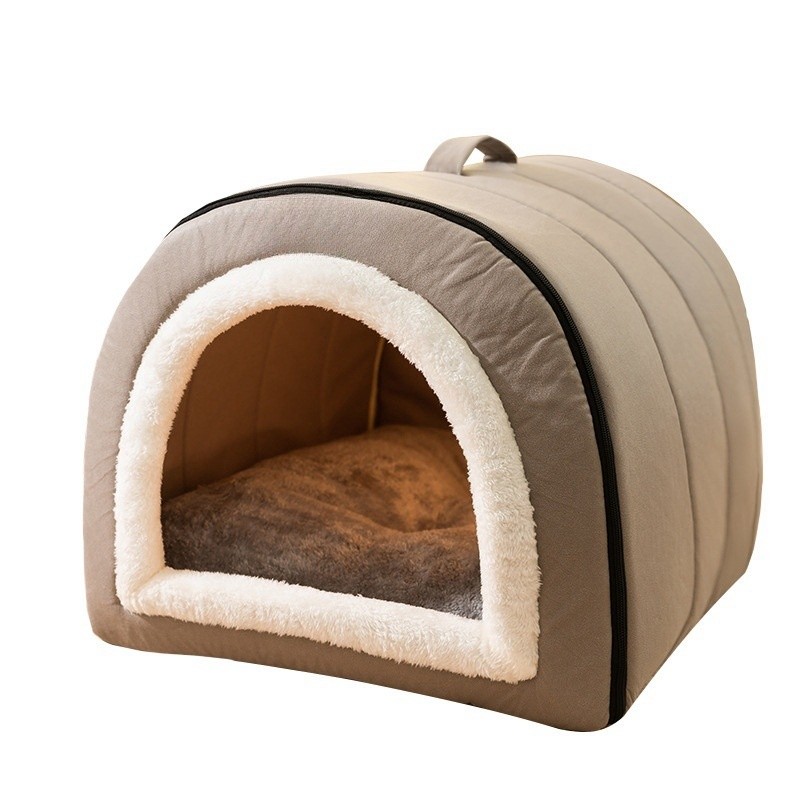 Pet Kennel Manufacturer - Autumn Winter Four Seasons Cat Dog Kennel with Solid Pattern Winter Cushion Warm