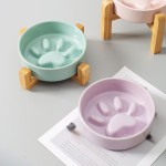 Pet Feeder Factory - Eco-Friendly Slow Food Bowl for Dogs Cats Elevated Ceramic Anti-Knock Anti-Choke