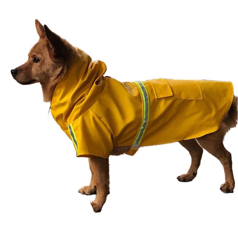 Dog Raincoat Factory - Hot Selling Customizable PU Dog Raincoat Waterproof Jacket with Cute Animal Print