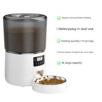 猫喂食器生产厂家-自动猫喂食器猫粮分配器4升智能遥控WIFI宠物餐机定时定量喂食