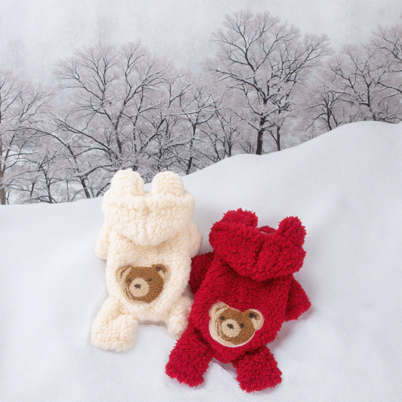 Dog Clothes Manufacturer - Wholesale Cute Bear Teddy Hooded Dog Clothes Universal Pet Clothing for Small Dogs