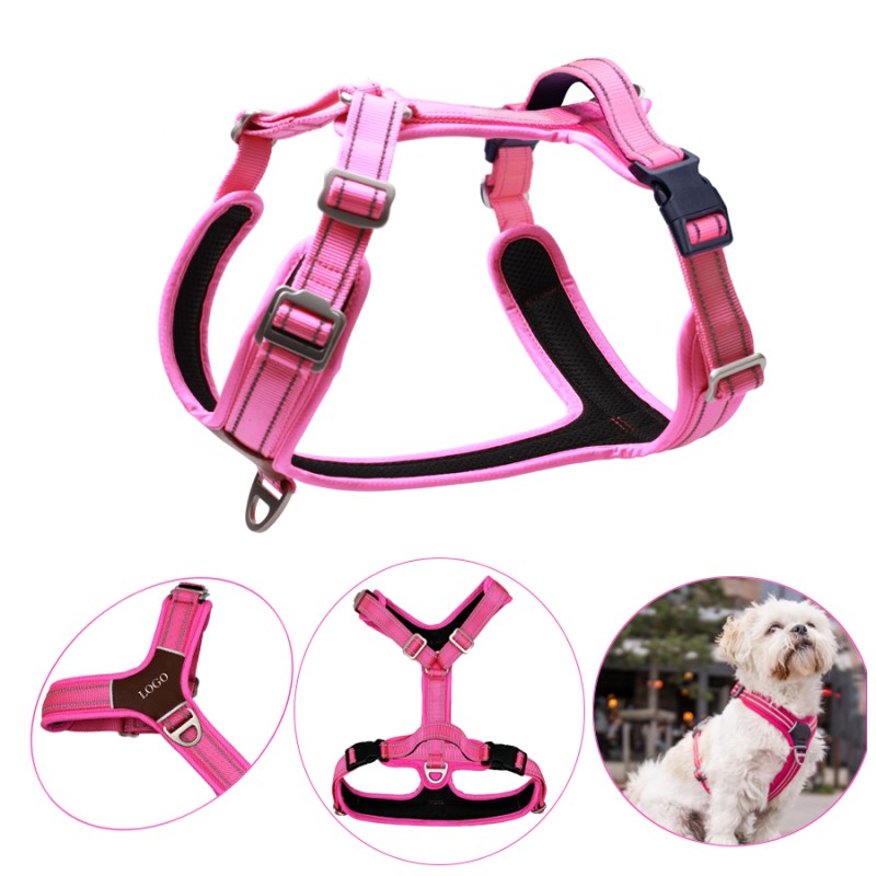 Dog Harness Supplier - 2025 New Fashion Outdoor Adjustable Soft Nylon Pet Vest Dog Harness XL Padded