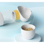 宠物旅行瓶源头工厂-2025新款便携2合1户外宠物喂食器自动塑料狗旅行水瓶带防漏饮水喂食杯