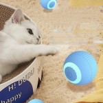 猫玩具供应商-2025环保互动智能猫玩具耐用自移动猫薄荷球自动滚动橡胶电动宠物球磨牙