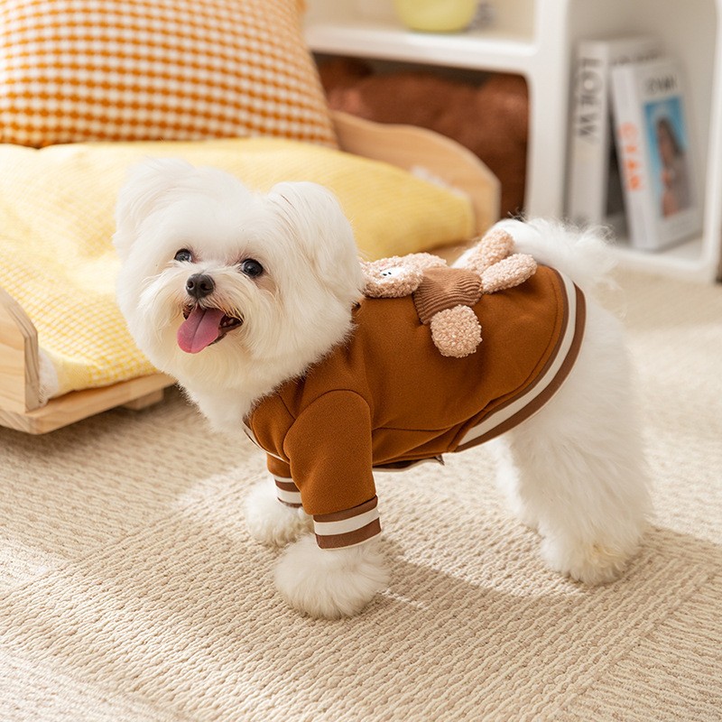 Pet Clothes Manufacturer - 2025 New Trends Cute Cartoon Bear Sweatshirt Korean Style Cat Teddy Pet Clothes