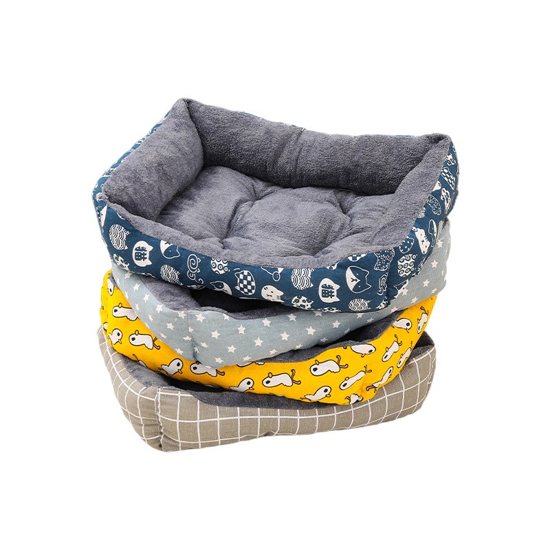 Pet Bed Supplier - Factory Direct Four Seasons Removable Washable Mat Golden Teddy Design Winter Solid