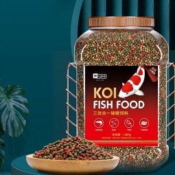金鱼食品源头工厂-新款批发希卡里热带金鱼水族馆颗粒鱼饲料锦鲤王鱼食