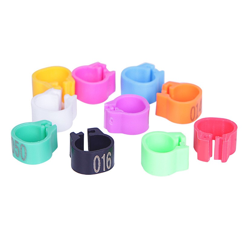 Bird Ring Supplier - Cheaper Price Plastic Foot Clip Rings Band for Birds Chickens Tags Mixed Color
