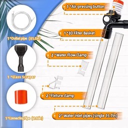 Aquarium Cleaner Factory - Fish Tank Aquarium Gravel Cleaner Kit Long Nozzle Water Changer Aquariums