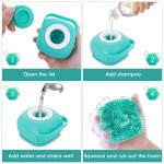 Pet Bath Brush Supplier - Free Sample Bathroom Cat Dog 2 in 1 Pet Bath Brush Massage Brush Soft Silicone