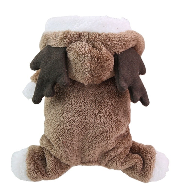 Pet Clothing Factory - Autumn Winter Flannel Pet Clothing Four-Legged Thick Wool Fleece Warm Buttons