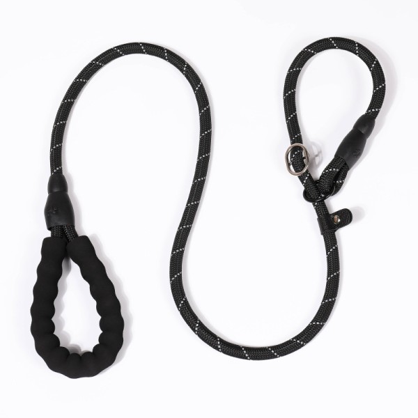 Dog Training Leash Manufacturer - Adjustable Nylon Slip Lead Dog Training Leash Solid P Chain Control Rope