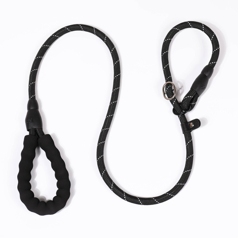 Dog Training Leash Manufacturer - Adjustable Nylon Slip Lead Dog Training Leash Solid P Chain Control Rope