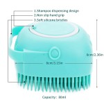 Pet Bath Brush Supplier - Free Sample Bathroom Cat Dog 2 in 1 Pet Bath Brush Massage Brush Soft Silicone