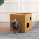 Cat House Manufacturer - Doel Custom Cat House Corrugated Pet House Cheap Cardboard Bed for Cats
