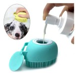 Pet Bath Brush Supplier - Free Sample Bathroom Cat Dog 2 in 1 Pet Bath Brush Massage Brush Soft Silicone