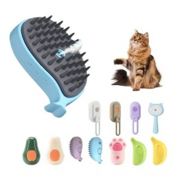 Pet Grooming Brush Manufacturer - In Stock USB Steamy Comb 2024 New Pet Grooming Brush Whale Shape 3 In1