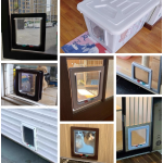 Cat Flap Factory - Cat Flap Adjustable Door Security Lock for Dog Cats Kitten Abs Plastic Small