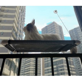 猫窗床供应商-吸盘节省空间猫窗台床宠物休息窗安装猫吊床窗床宠物休息用品