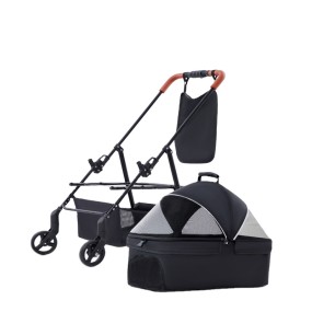 宠物推车供应商-宠物定制狗推车可折叠婴儿车宠物推车带通用轮宠物出行用品