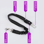 Dog Seat Belt Supplier - Best Quality 2 in 1 Reflective Nylon Dog Car Seat Belt Durable Upgrade Metal Buckle