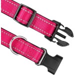 Dog Collar Manufacturer - Customized Label Adjustable Soft Nylon Pet Dog Martingale Collar Safety Buckle