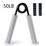 手握力器供应商-金属手握力器50-350磅防滑重型握力增强器手腕前臂力量训练