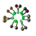 Fishing Alarm Factory - Fishing Bite Alarms Rod Bells Rod Clamp Tip Clip Bells Ring Green ABS