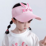 儿童太阳帽源头工厂-夏季可爱卡通兔子空顶男孩女孩防晒夏季鸭舌帽儿童户外帽