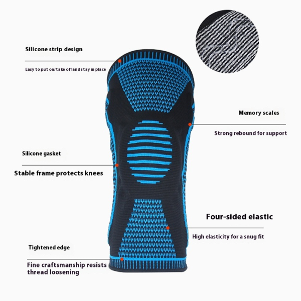 Knee Pad Factory - Wholesale Professional Protection Breathable Elastic Closure Sports Knee Pads