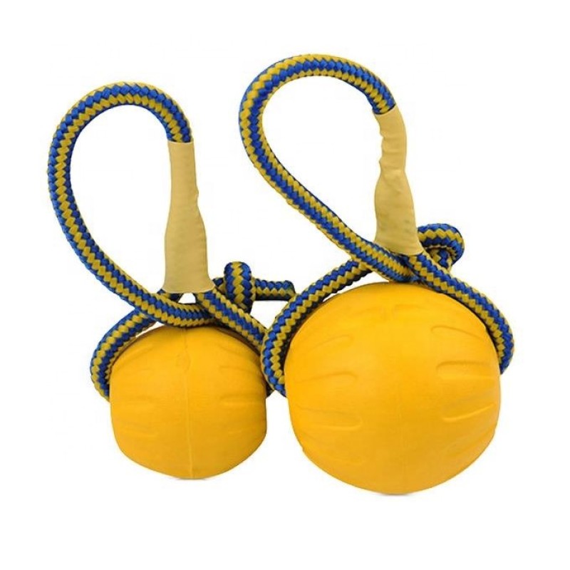 Floating Toy Supplier - Wholesale EVA Dog Ball with Rope Floating Dog Toys Pet Training Solid Elastic