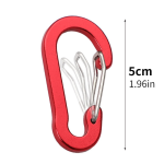 登山扣生产厂家-高品质定制40mm小型迷你扁平彩色铝制登山扣背包挂钩