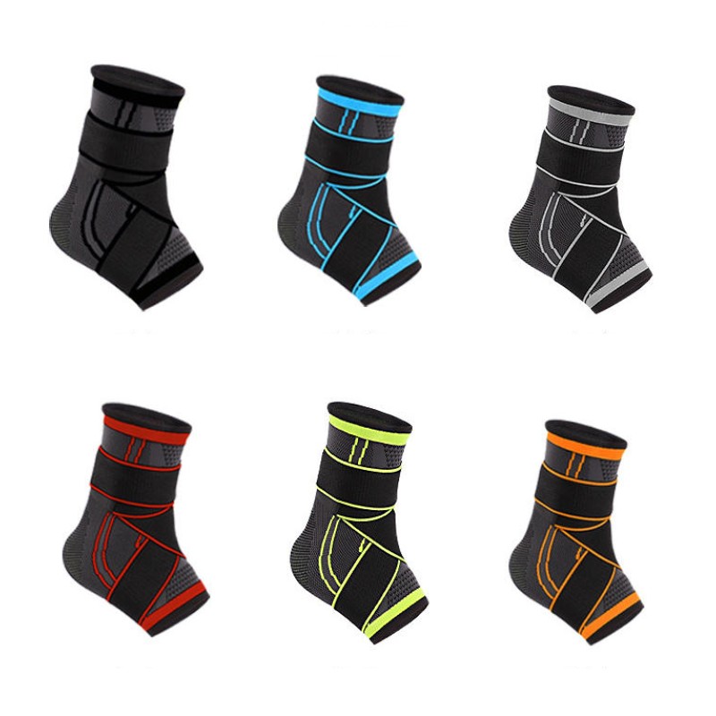 Ankle Brace Supplier - Fixed Strap Compression Ankle Brace Anti-Sprain Protector Basketball Sports