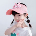 儿童太阳帽源头工厂-夏季可爱卡通兔子空顶男孩女孩防晒夏季鸭舌帽儿童户外帽