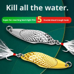 Metal Lure Supplier - Metal Spinner Spoon Fishing Lure Hard Baits Sequins Noise Paillette Troll Lead