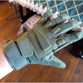 Sports Gloves Factory - Men's Tactical Sports Gloves Wear-Resistant Fleece-Lined Half-Finger Full-Finger