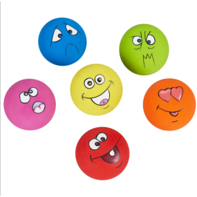 发声球供应商-乳胶宠物狗玩耍发声球带脸宠物供应商中小型宠物用互动玩具