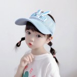 儿童太阳帽源头工厂-夏季可爱卡通兔子空顶男孩女孩防晒夏季鸭舌帽儿童户外帽