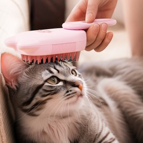 Pet Grooming Tool Manufacturer - One-Button Electric Pet Comb Anti-Flying Hair Feature Bath Massage