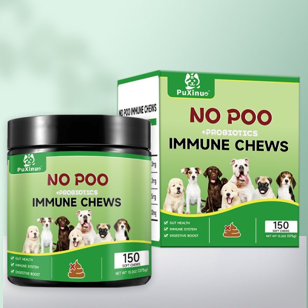 Pet Probiotic Factory - No Poo Probiotics Chewable Treats Immune Health Gut Digestion Supplement