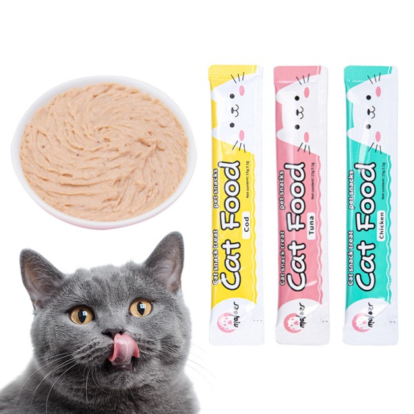 Cat Treats Manufacturer - Organic Premium Wet Cat Treats High Protein Snack Chicken Salmon Cod Tuna