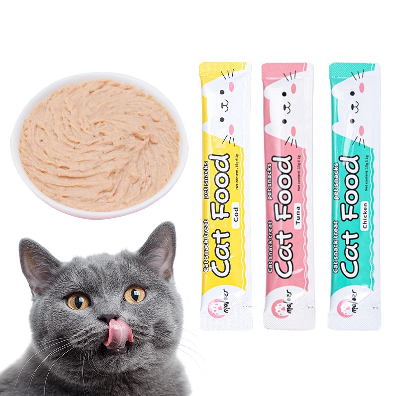 Cat Treats Manufacturer - Organic Premium Wet Cat Treats High Protein Snack Chicken Salmon Cod Tuna