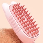 Pet Grooming Brush Supplier - One-Click Automatic Silicone Spray Hair Removal Brush No Flying Hair