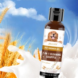 Pet Shampoo Supplier - Made in China Oatmeal Pet Shampoo 200ml Anti Tick and Flea for Dogs Cats